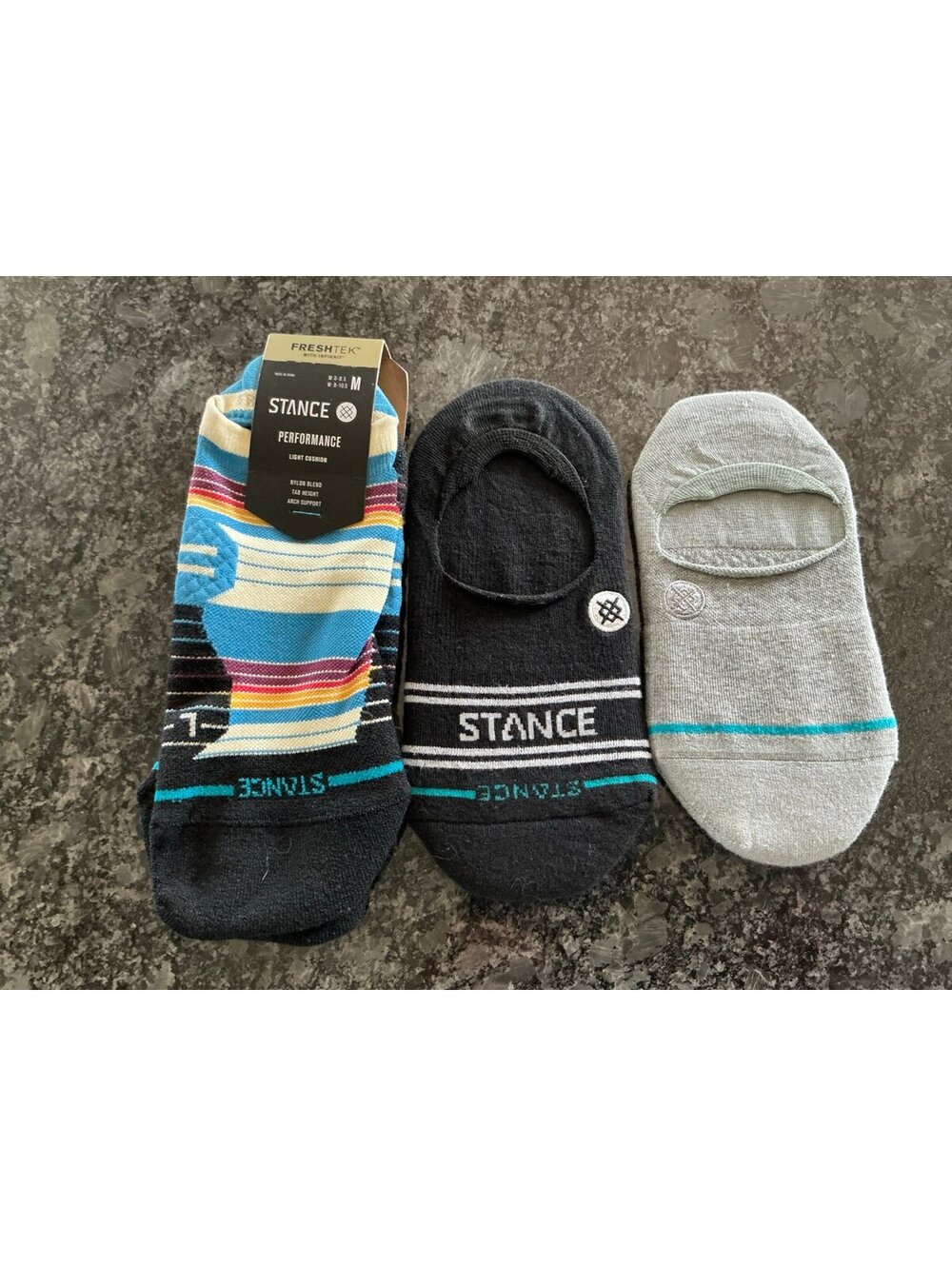 NWT 3 pairs Stance Performance Light Cushion Ankle/No show Socks size Med/Small
